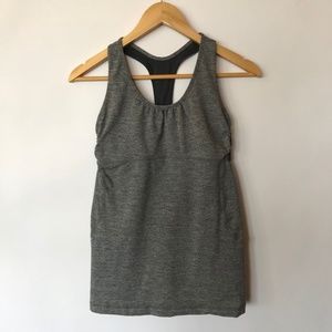 Lululemon Tank with Built in Sports Bra in Gray